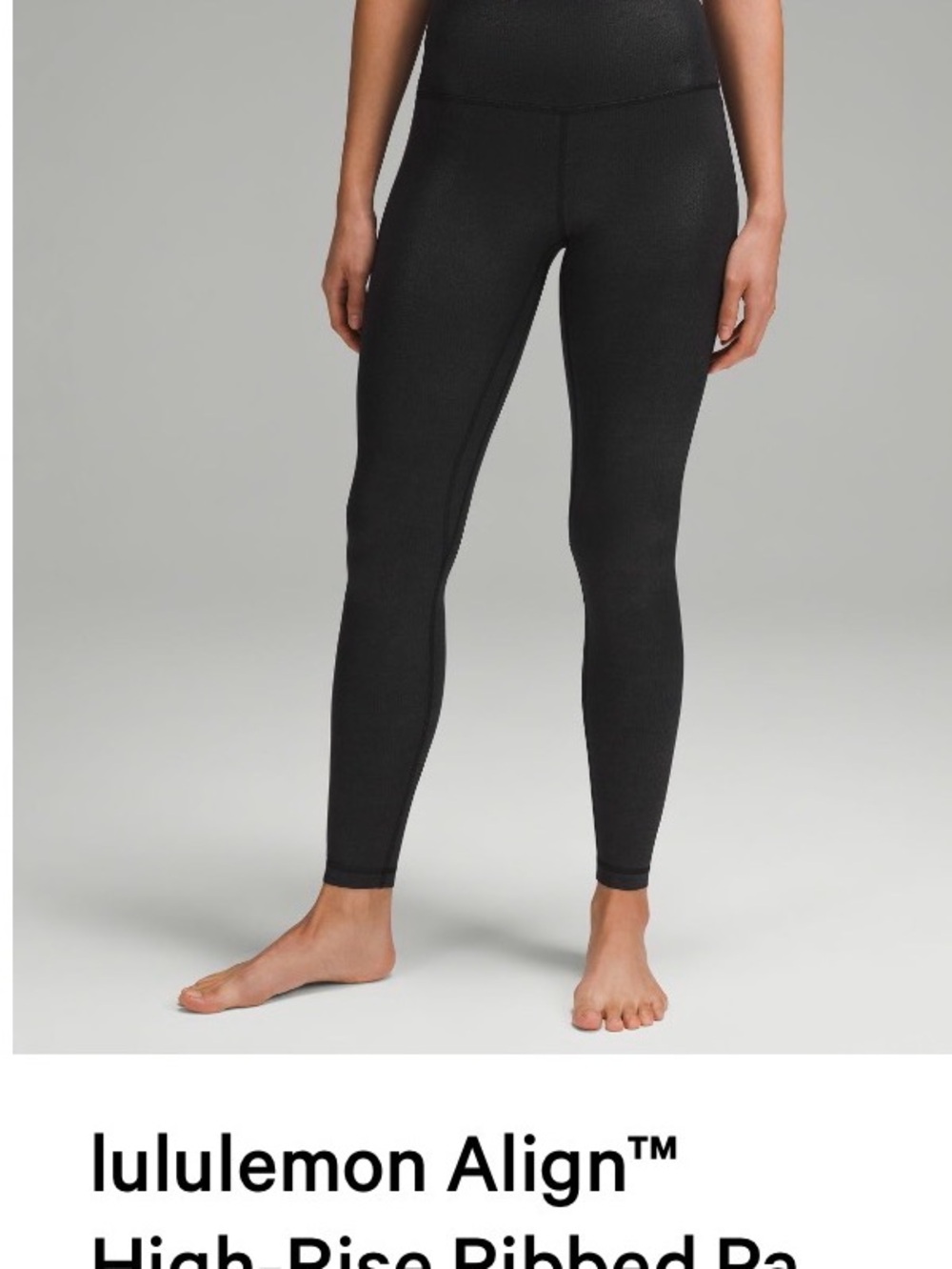 lululemon athletica Ribbed High-Rise Leggings - Black